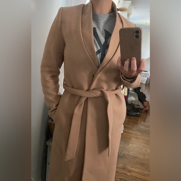 IVY & OAK long coat in tan/beige - size 38 (EU) - Picture 3 of 6